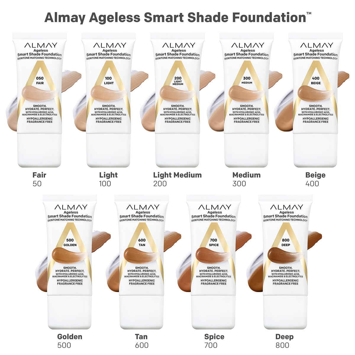 Almay applied with brush showing seamless blend and buildable coverage benefit