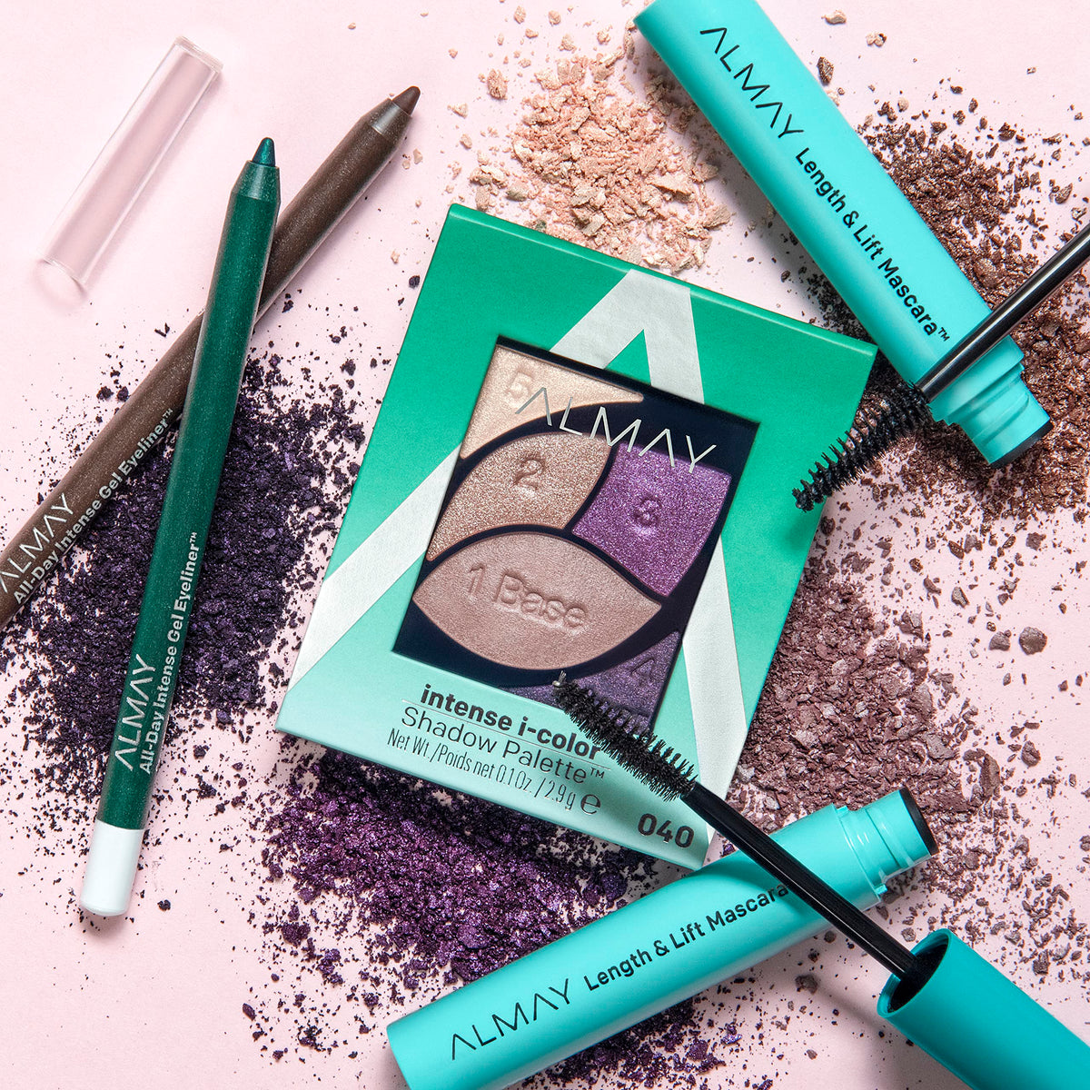 Almay step-by-step application on eyelid showing guided placement for beginners