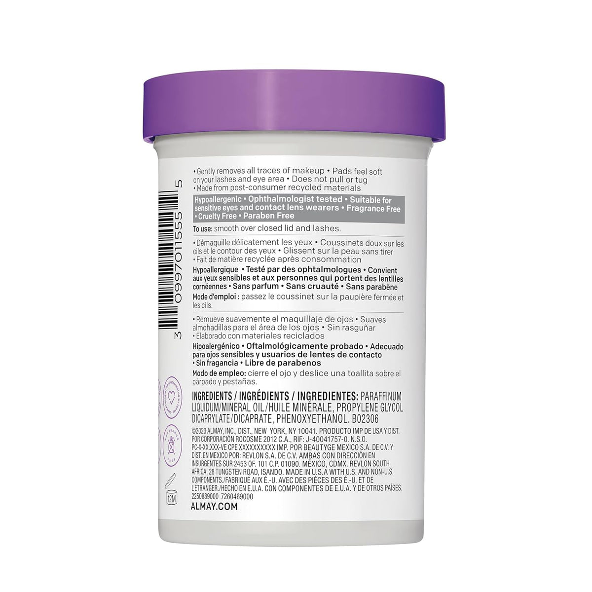 Almay bathroom vanity lifestyle portraying easy daily eye makeup removal