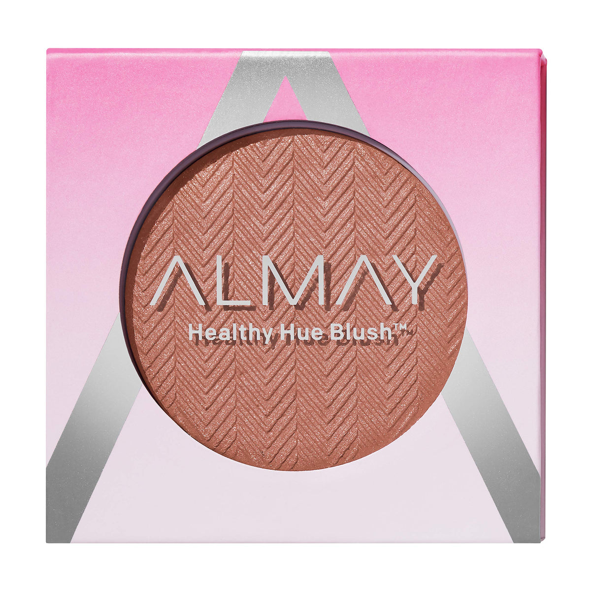 Almay compact front showing shade label and clean packaging benefits