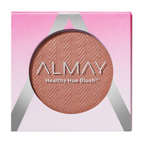 Almay compact front showing shade label and clean packaging benefits