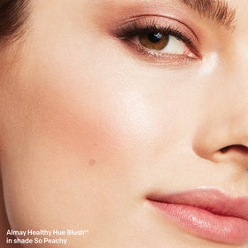 Almay swatch on fair skin showing natural flush and true color