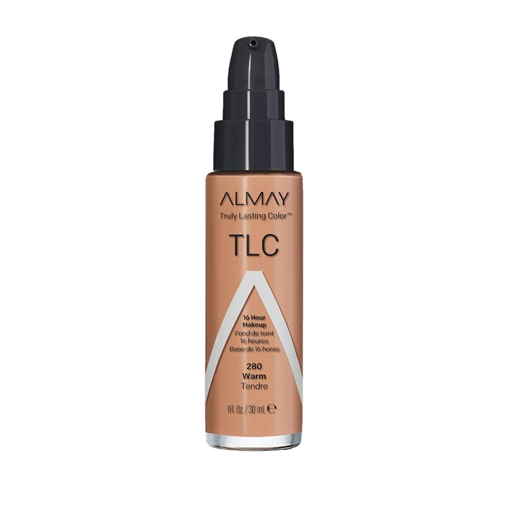 Almay bottle front 280 Warm showing product and shade benefits