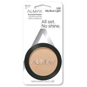 Almay compact front closed showing sleek packaging and portability