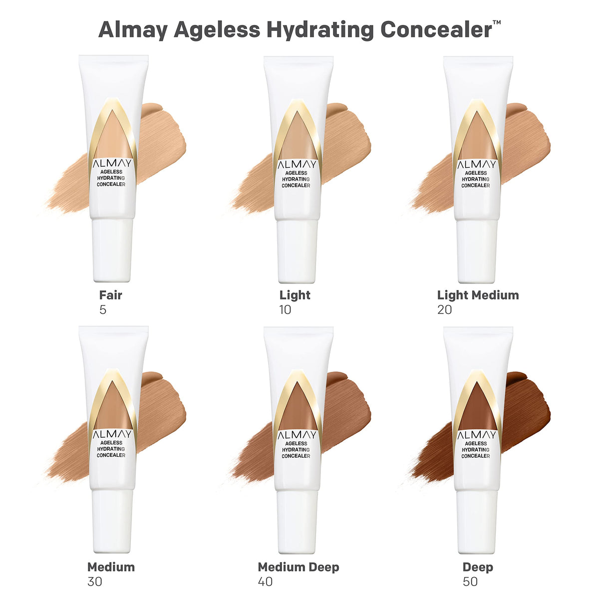 Almay lifestyle on bathroom counter showing everyday brightening benefit