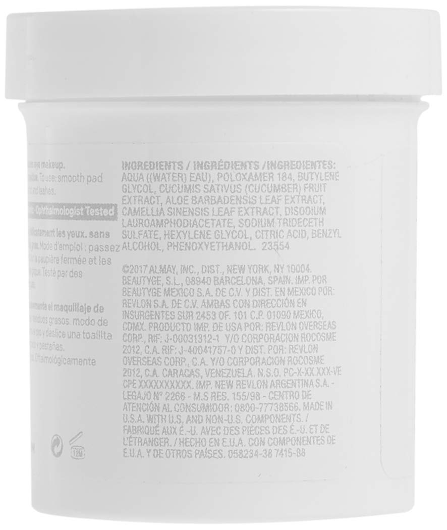 Almay close-up pad texture showing soft fibers for gentle cleansing