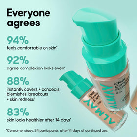 Almay before and after coverage image conceals blemishes and evens tone benefit