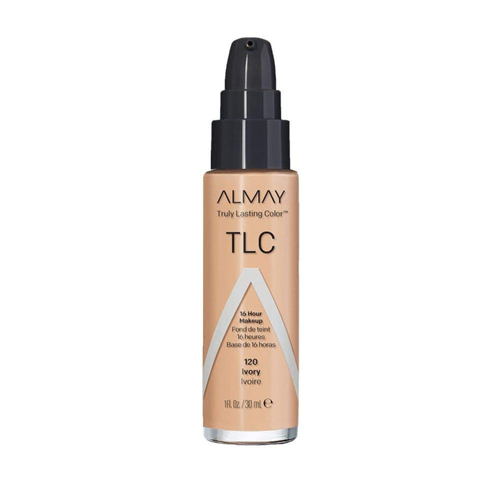 Almay bottle front view showing label and long-wear benefit