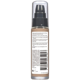 Almay bottle next to coin showing 1 fl oz size benefit