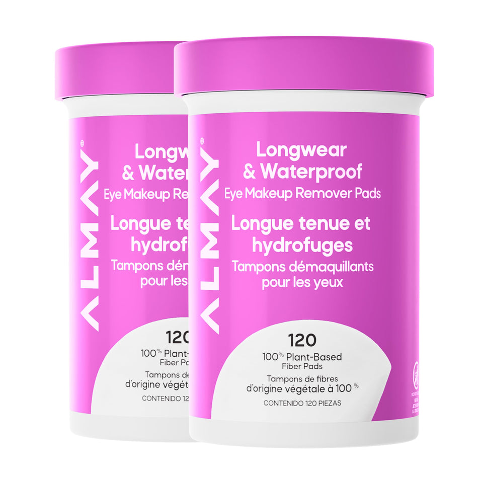 Almay front packaging showing longwear waterproof pads and benefits
