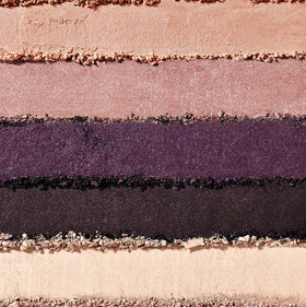 Almay open palette top view revealing five shades and primer for easy selection