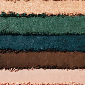 Almay palette open top view showing four shadows and primer