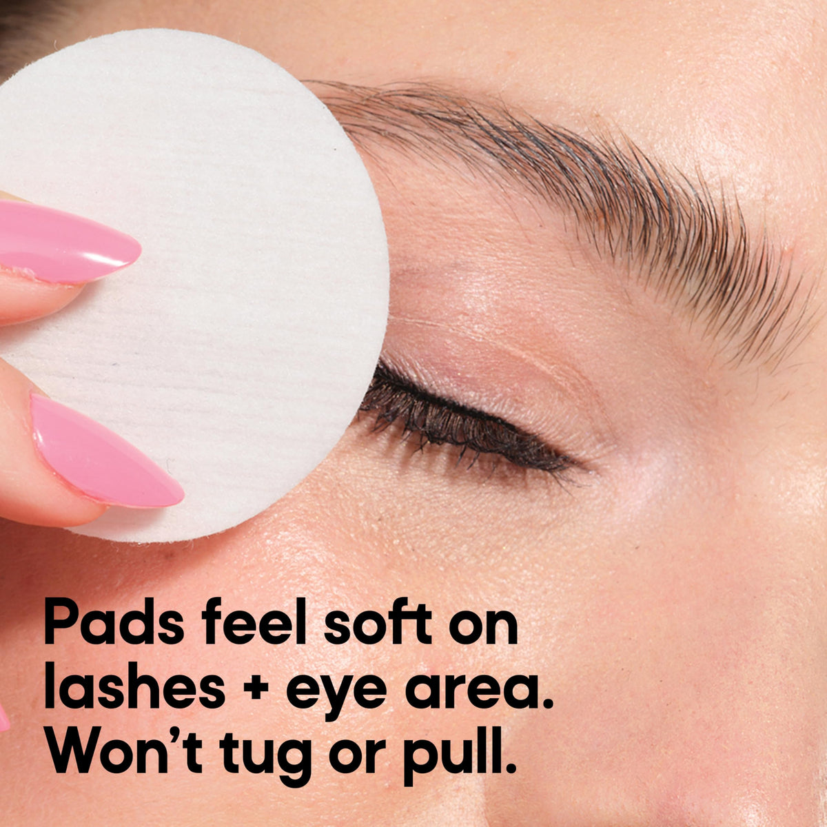Open Almay jar revealing stacked premoistened pads for easy access