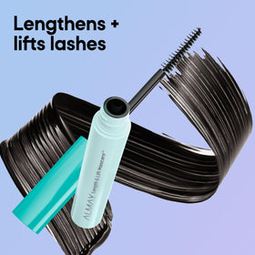 Almay mascara wand closeup with plant-derived bristles for even coating