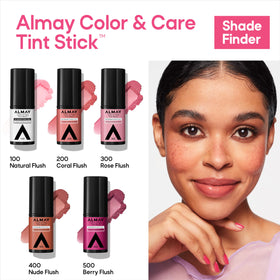Almay lifestyle image in a makeup bag showing portability and convenience