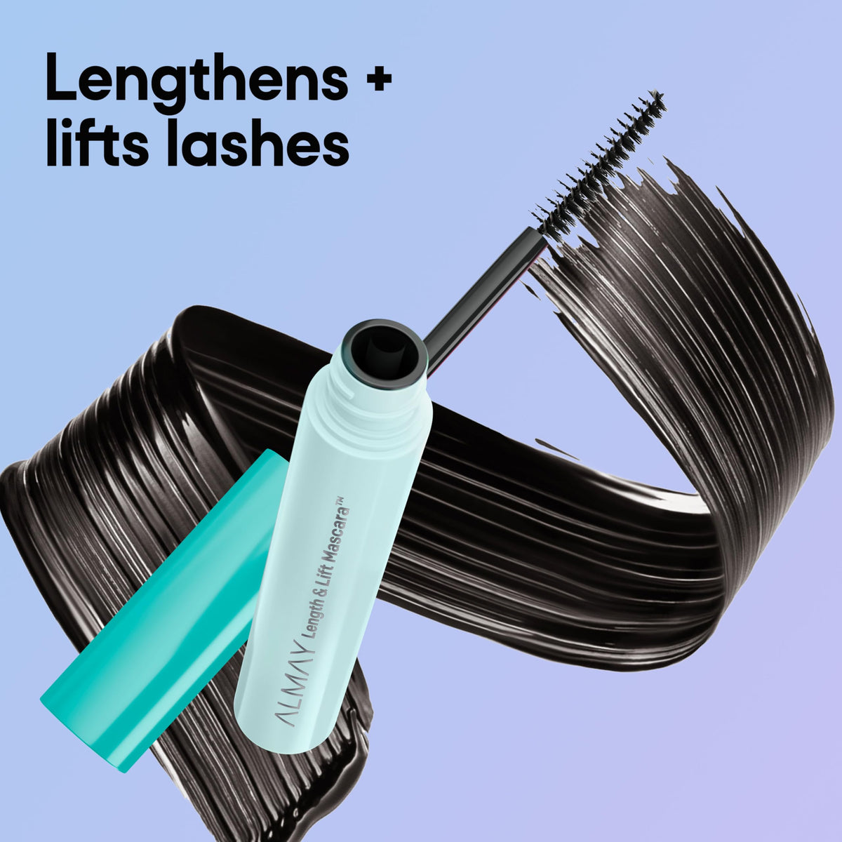 Almay wand close-up with plant-derived bristles for precise separation