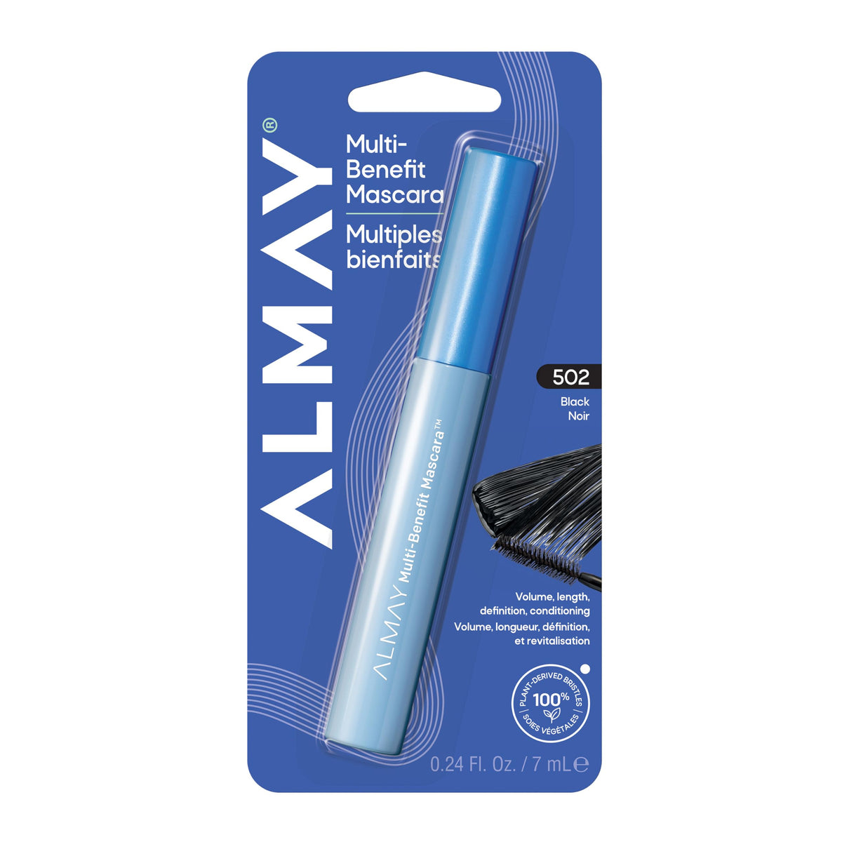 Almay mascara front packaging showing shade and benefits