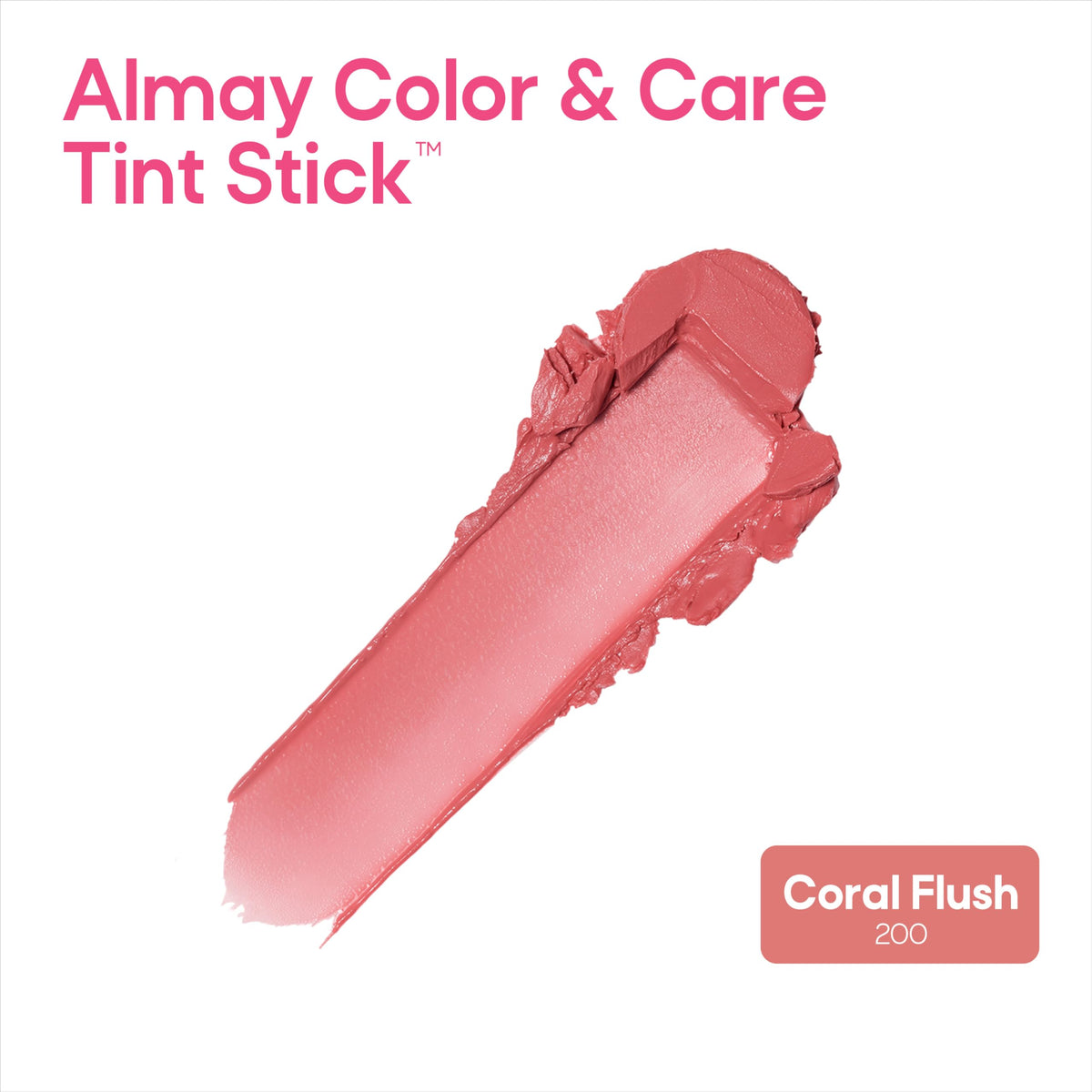 Almay open stick tip revealing creamy bullet for smooth application benefit