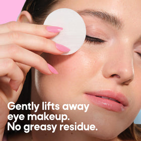 Close-up of pad texture highlighting Almay gentle fibers and comfortable eyelid contact
