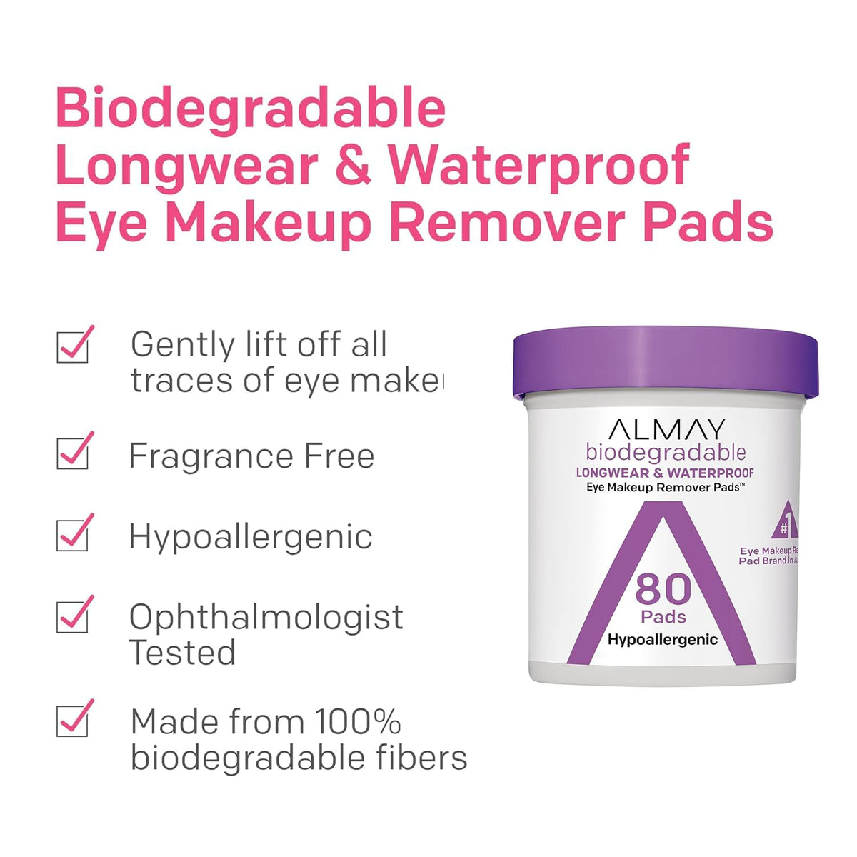 Almay pad closeup texture highlighting soft cushiony surface for gentle use
