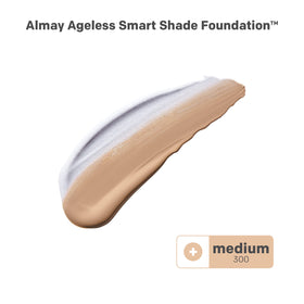 Almay foundation pumped out to show lightweight texture and easy dispensing