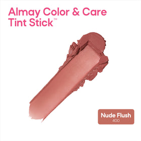 Almay open twist-up tint stick revealing product tip for easy application