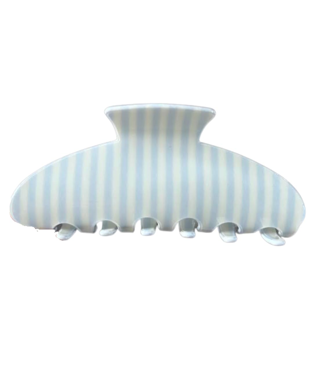 Almere cream-grey stripe clip front view showing secure no-slip hold