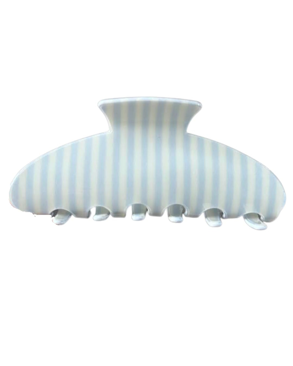 Almere cream-grey stripe clip front view showing secure no-slip hold