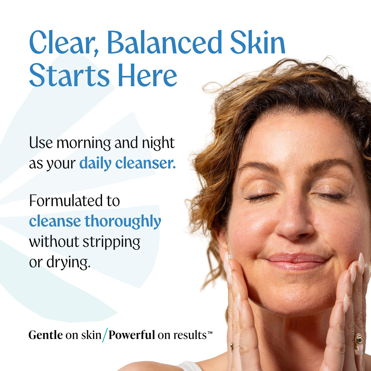 Almond Clear being used in shower to soothe bumps and reduce irritation