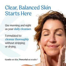 Almond Clear being used in shower to soothe bumps and reduce irritation