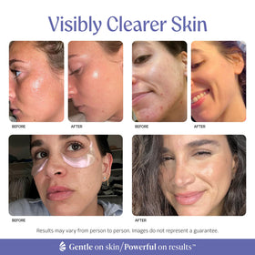 Almond Clear pump dispensing gel highlighting easy, mess-free application