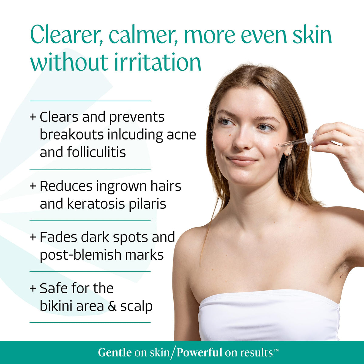 Almond Clear pipette and serum texture demonstrating fast absorption benefit