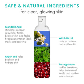Person applying Almond Clear to face illustrating gentle cleansing for acne-prone skin