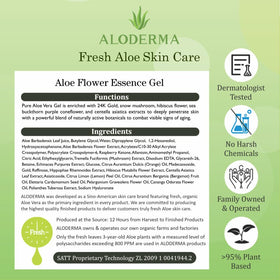 Aloderma farm processing within 12 hours photo showing freshness and potency benefit