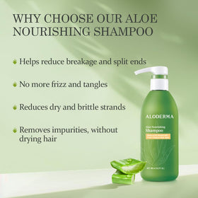 Aloderma fresh aloe extract pouring to emphasize farm-to-bottle freshness and hydration