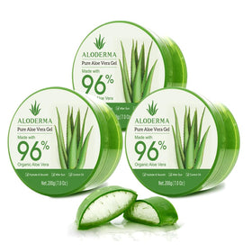 Aloderma front packaging showing 7oz jar and organic label for quick recognition