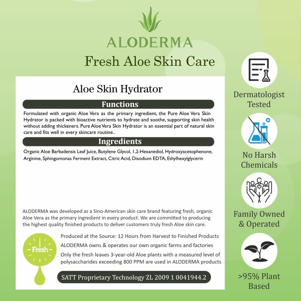 Aloderma on hair after use revealing smoother, lightly conditioned strands