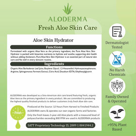 Aloderma on hair after use revealing smoother, lightly conditioned strands