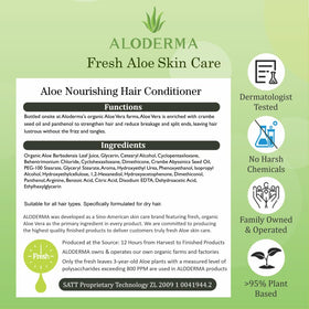 Aloderma hair before and after using conditioner for shine