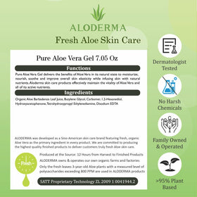 Aloderma product label with USDA and ECOCERT logos showing organic certification