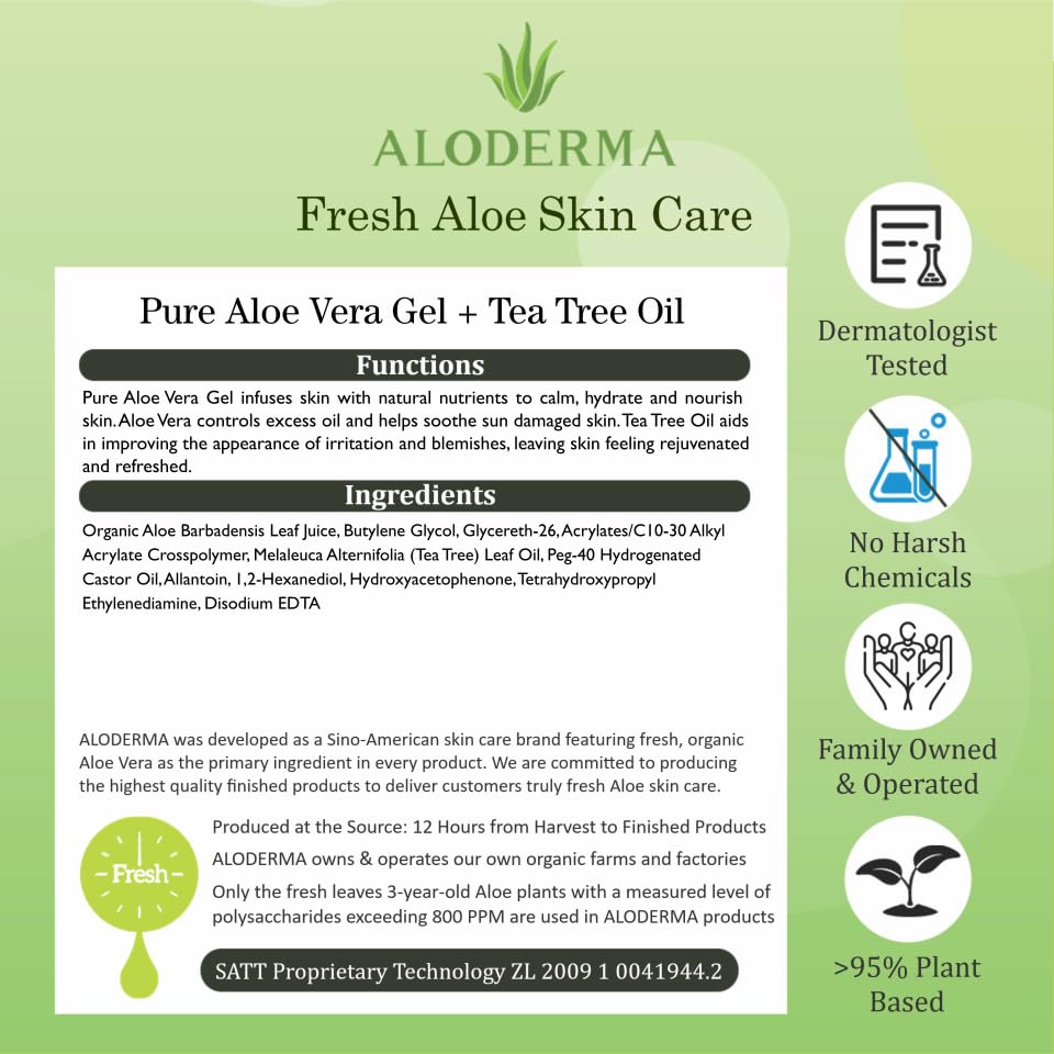 Aloderma used as aftershave at sink for calming post-shave skin
