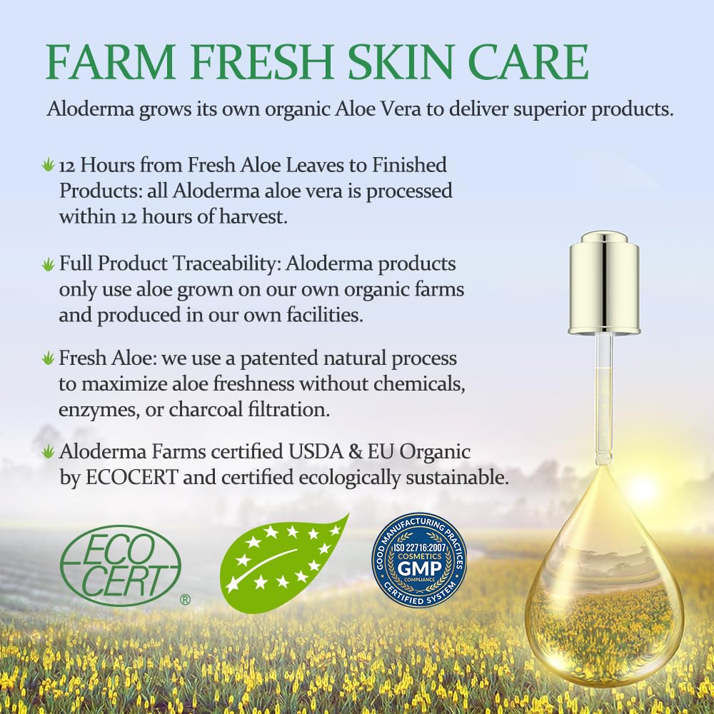 Aloderma mist on face showing cooling relief and non-greasy finish