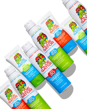 Aloe Gator label and ingredients list highlighting fragrance-free formulation