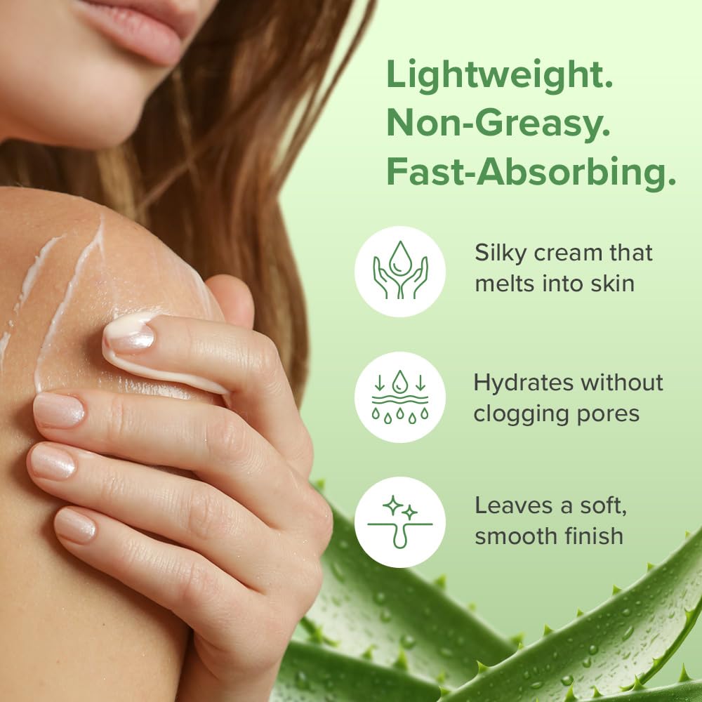 Aloe Infusion applied to forearm demonstrating calming hydration benefit
