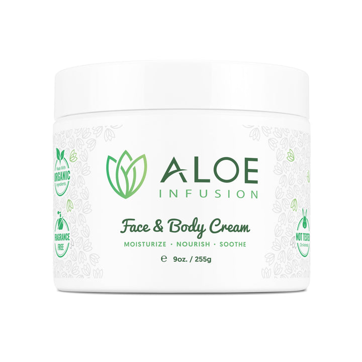 Aloe Infusion front jar showing clean packaging and hydration benefit