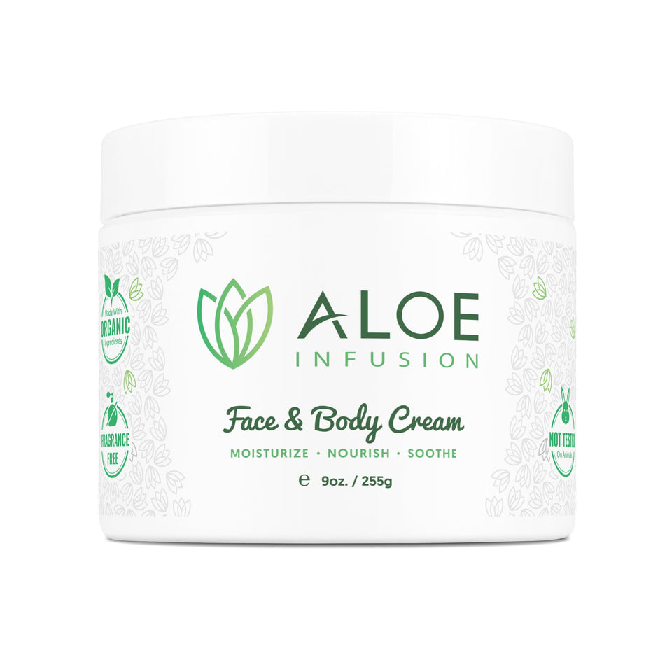 Aloe Infusion front jar showing clean packaging and hydration benefit