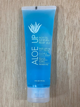 ALOE UP being applied to arm, brand calming redness and hydrating skin