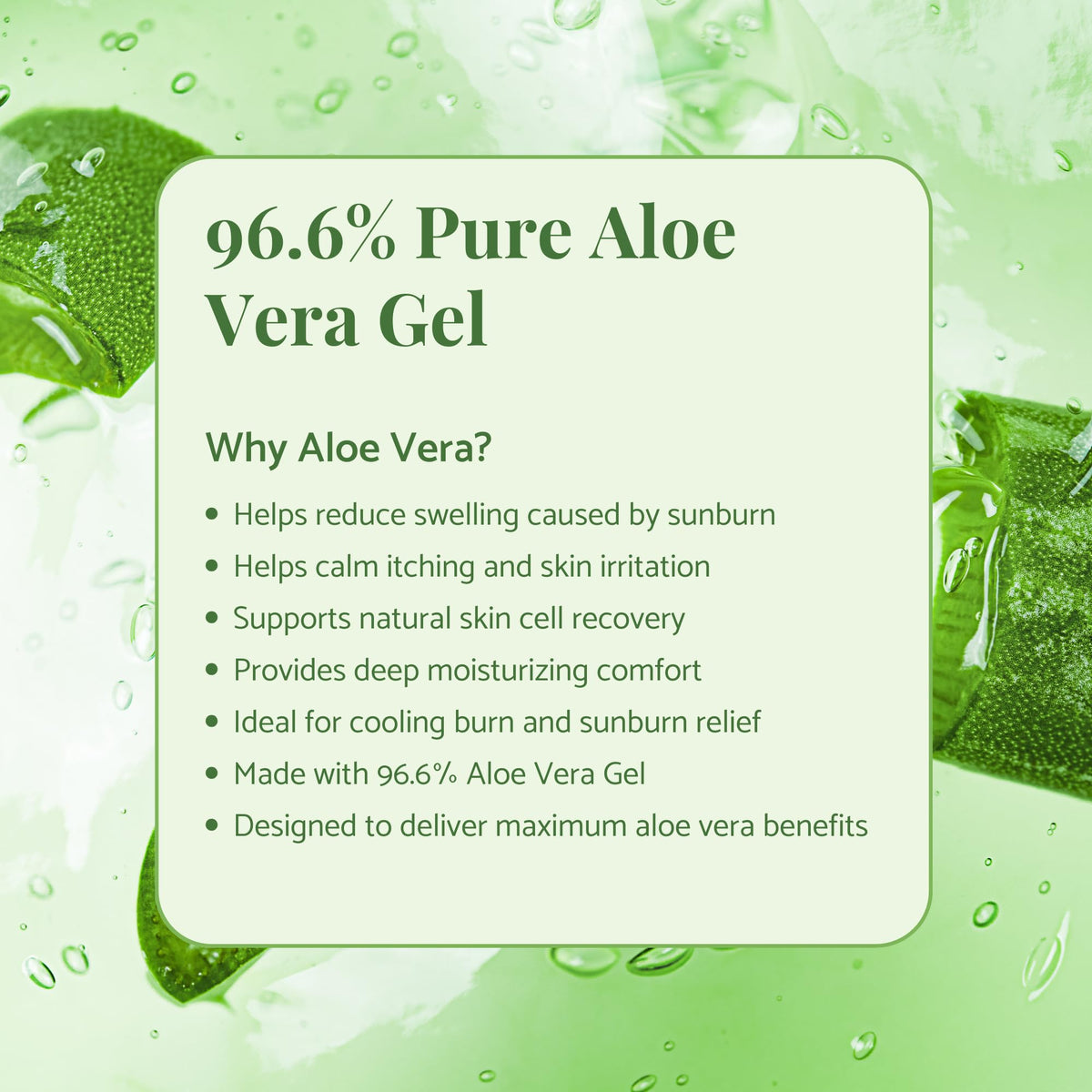 ALOE UP being applied to shoulder to soothe sunburn fast