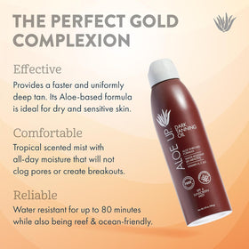 ALOE UP used at the beach for bronzing and eco-friendly benefit