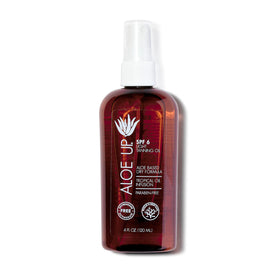 Aloe Up front 4 oz bottle showing product and freshness